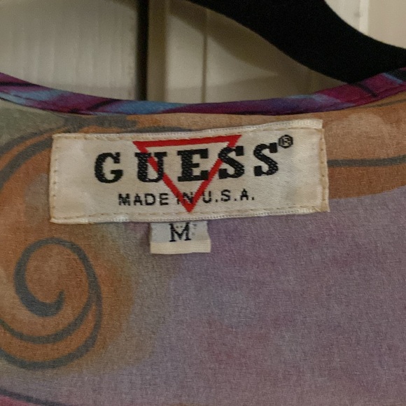 Guess, made in USA, Rapp around blouse, sz. Med, multi color, - Picture 8 of 11